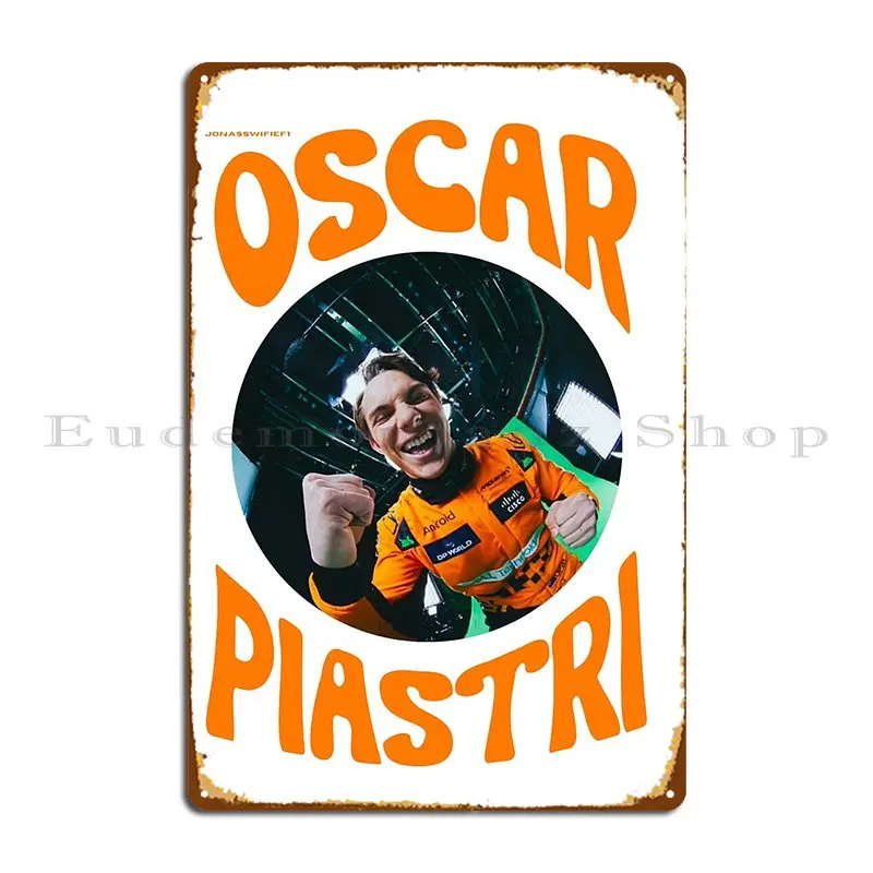 Oscar Piastri Metal Sign Printing Garage Decoration Club Bar Bar Retro Tin Sign Poster