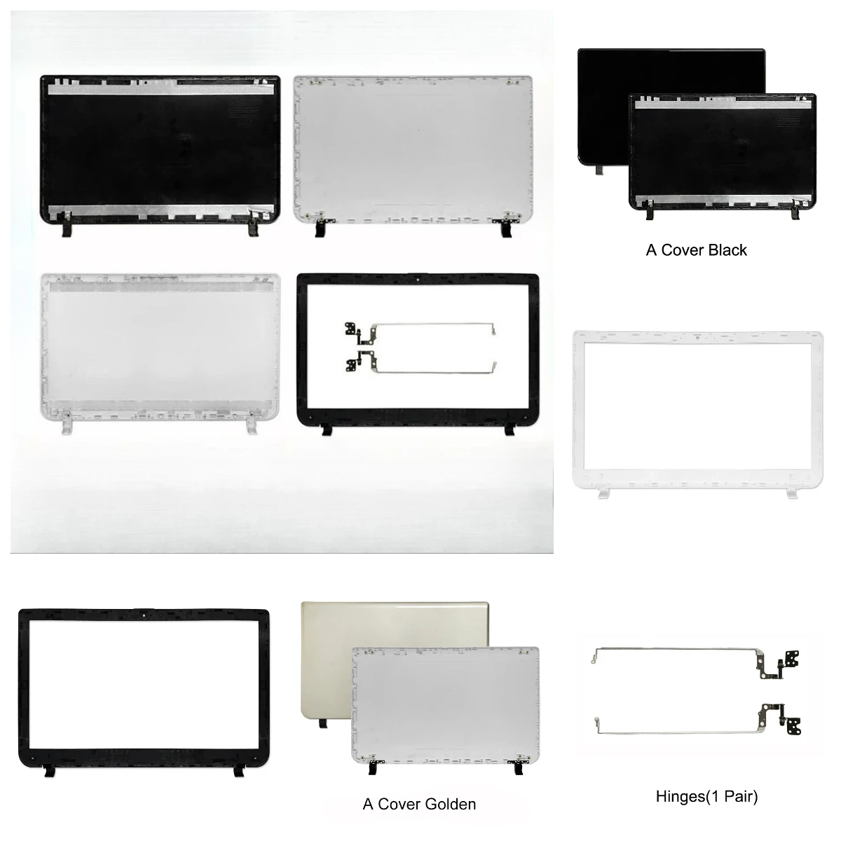 Tapa Trasera Superior y Marco Frontal para Portátil Satellite L50B L50-B L55-B S55T-B S55-B con Bisagras