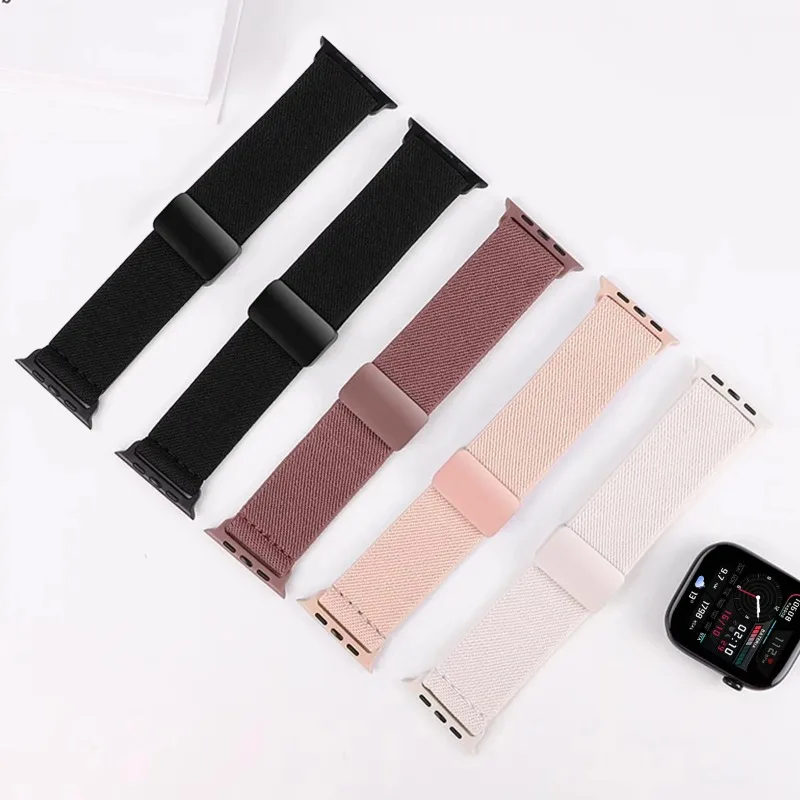 Nylon Strap For Apple Watch Ultra 3/2/1 49mm 44 45 46 42 38 41 40mm Sport Band For Iwatch Series 11 10 9 8 7 6 SE3 6 5 Bracelet
