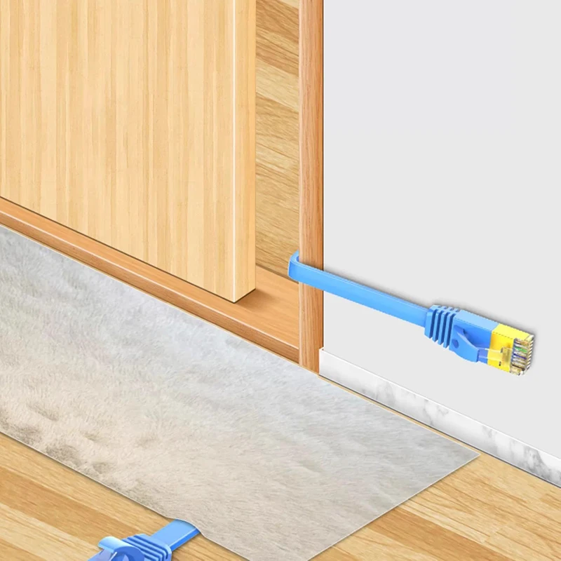 Linkwylan Cat 6 Ethernet Cable 1000M Network Slim long Flat Internet LAN Patch Cord High Speed weatherproof Cable for Router