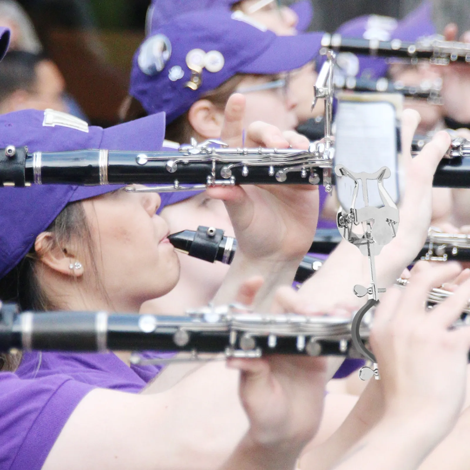 

Металлический зажим для нот, клипса для духового оркестра, для кларнета, трубы, гобоя, надежный захват, портативный, стильный аксессуар для инструмента