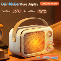 1200W PTC Space Heater: Portable Ceramic Heater with LED Screen & Fast Heating for Home Office Bedroom Indoor Use.