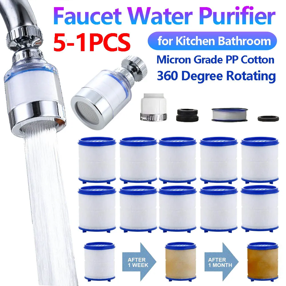 

Faucet Filter Element Purifier Sprayer Head Household Water Purifier Filter Shower Remove Chlorine Heavy Metal Filtered