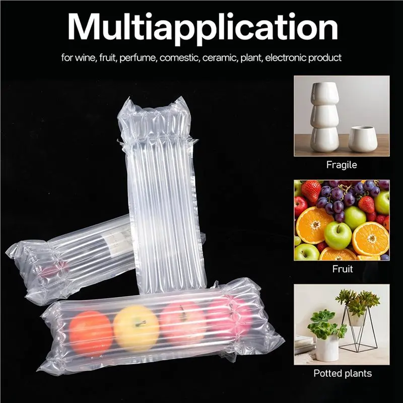 Picture 6: A84X-150-Pack Inflatable Wine Bottle Protector Bags, Reusable Air Column Cushion Sleeves For Safe Bottle Transportation