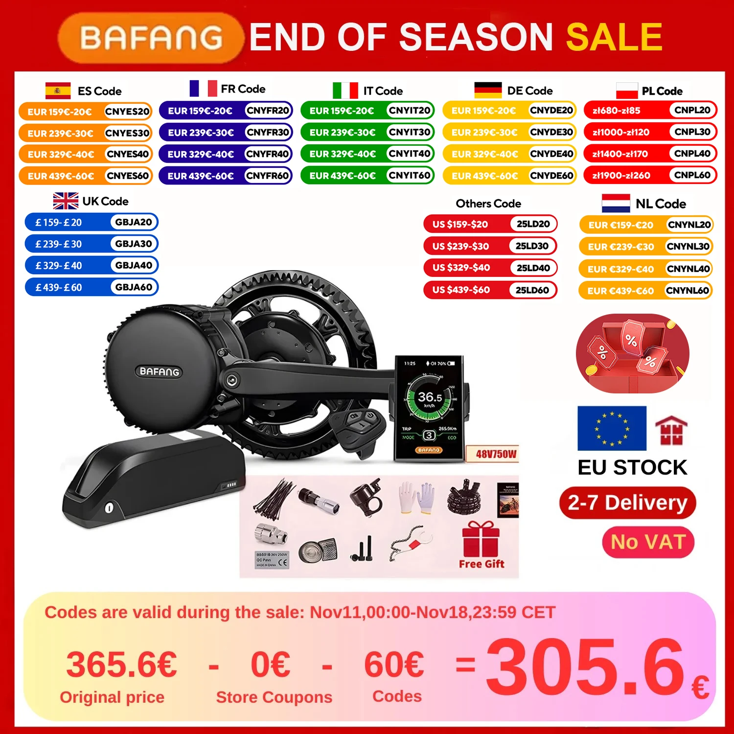 Bafang BBS02B BBS02 750W 48V Mid Drive Motor Electric Bicycle Conversion Kit with Ebike Engine 48V 13AH Battery