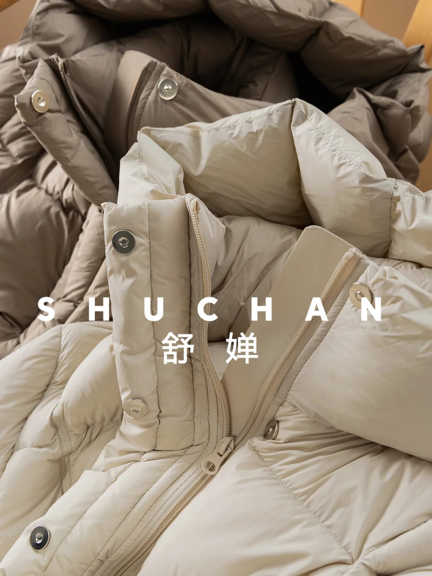 Puffer 90 % weiße Gans-Entenjacke mit Kapuze, mittellang, verdickte Daunenjacke für Damen, 68F3 Abrigo Mujer