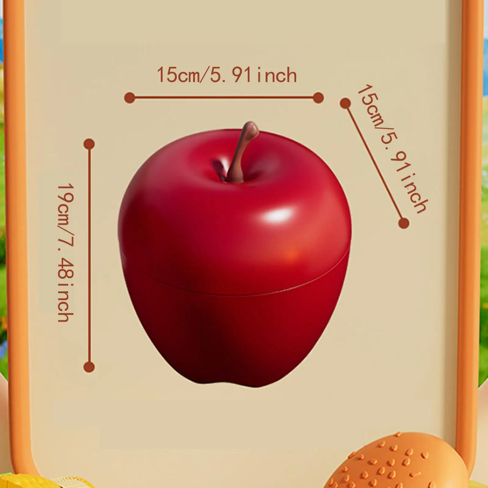 3 قطع من حاويات الفاكهة الصغيرة، لعبة الحلوى، هدية تقدير المعلم، حاويات الفاكهة الحمراء للعودة إلى المدرسة #6