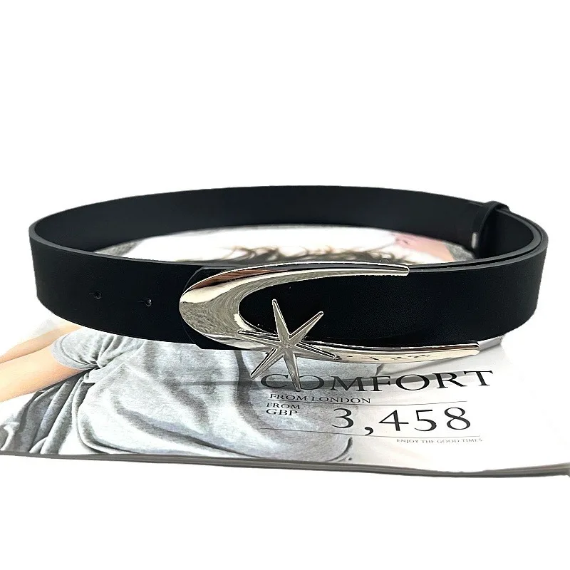 New Trendy Unisex Letter Button Belt Personalized Youth Belt Punk Style Button Casual Men's and Women's Belt