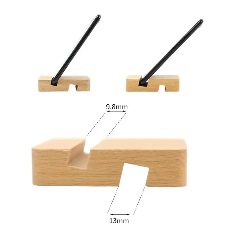 Universal Creative Cell Phone Double Slot Wood Bracket Phone Holder For Phone Desktop Stand For Ipad For Mobile Phone Holder