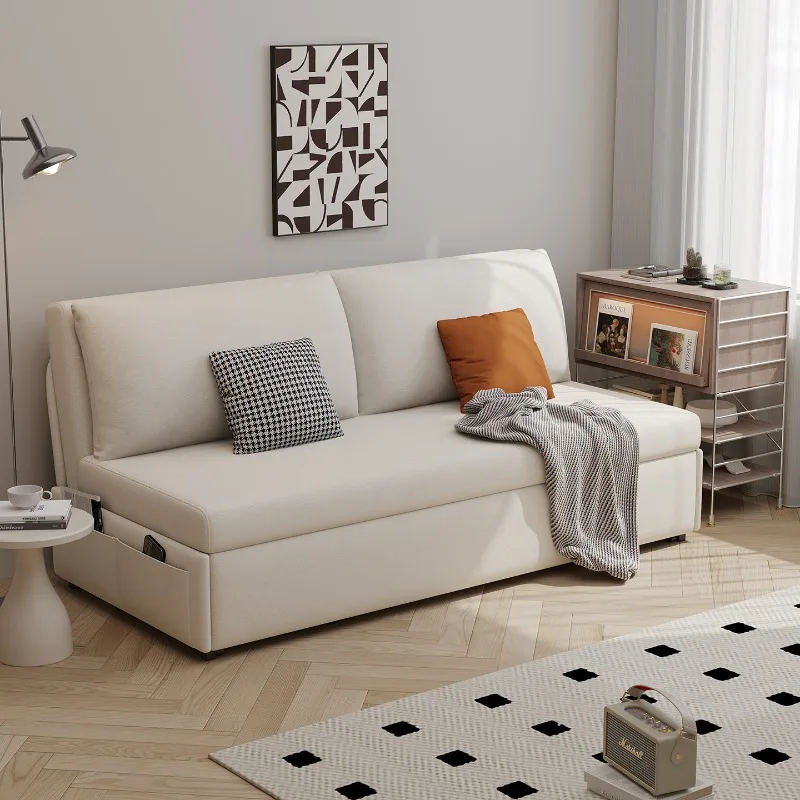 

Minimalist White Living Room Sofas Luxury Modern Relaxing Multifunctional Sofas Folding Storage Canape Salon De Luxe Furnitures