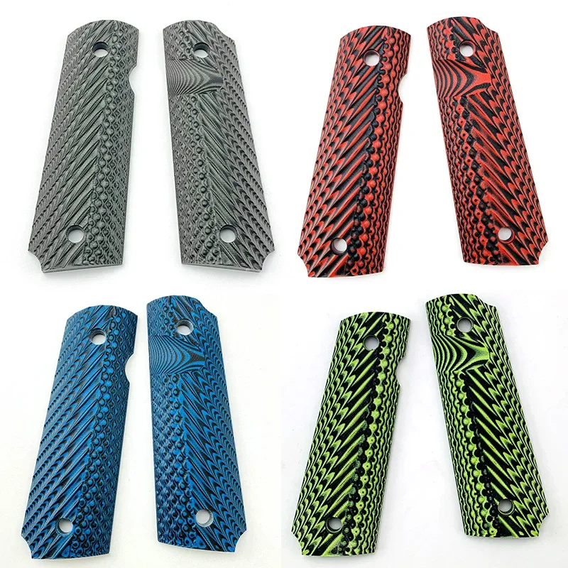 1Pair G10 Composite Material 1911 Grips Handle Patches Anti-Slip Slab Shank Scales DIY Making Modify Repair Accessories