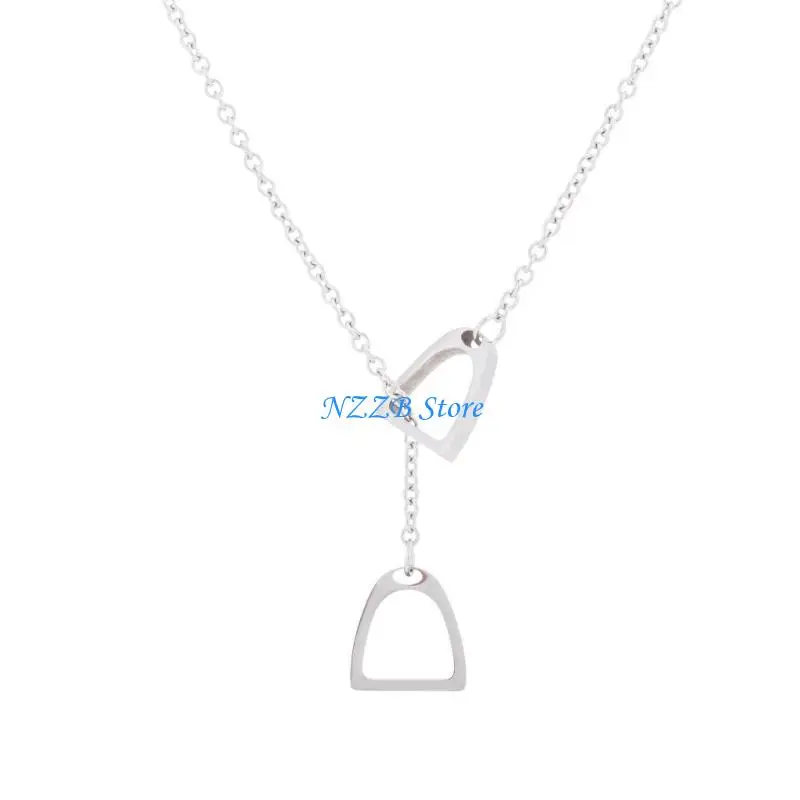 

T21F Modern Horse Necklace Elegant Western Necklace Ornament For Trendy Women