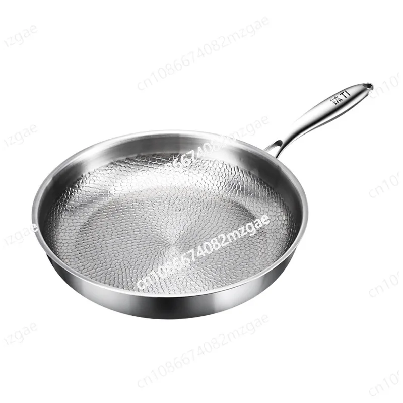 

Pure titanium frying Uncoated titanium Non-stick Fish scale Hammer frying Titanium alloy household frying