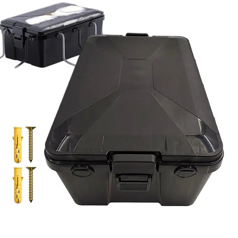 

Waterproof Electrical Box Outside Cable Connection Socket Enclosure Outdoor Extension Cord Connection Box for Garden Holiday