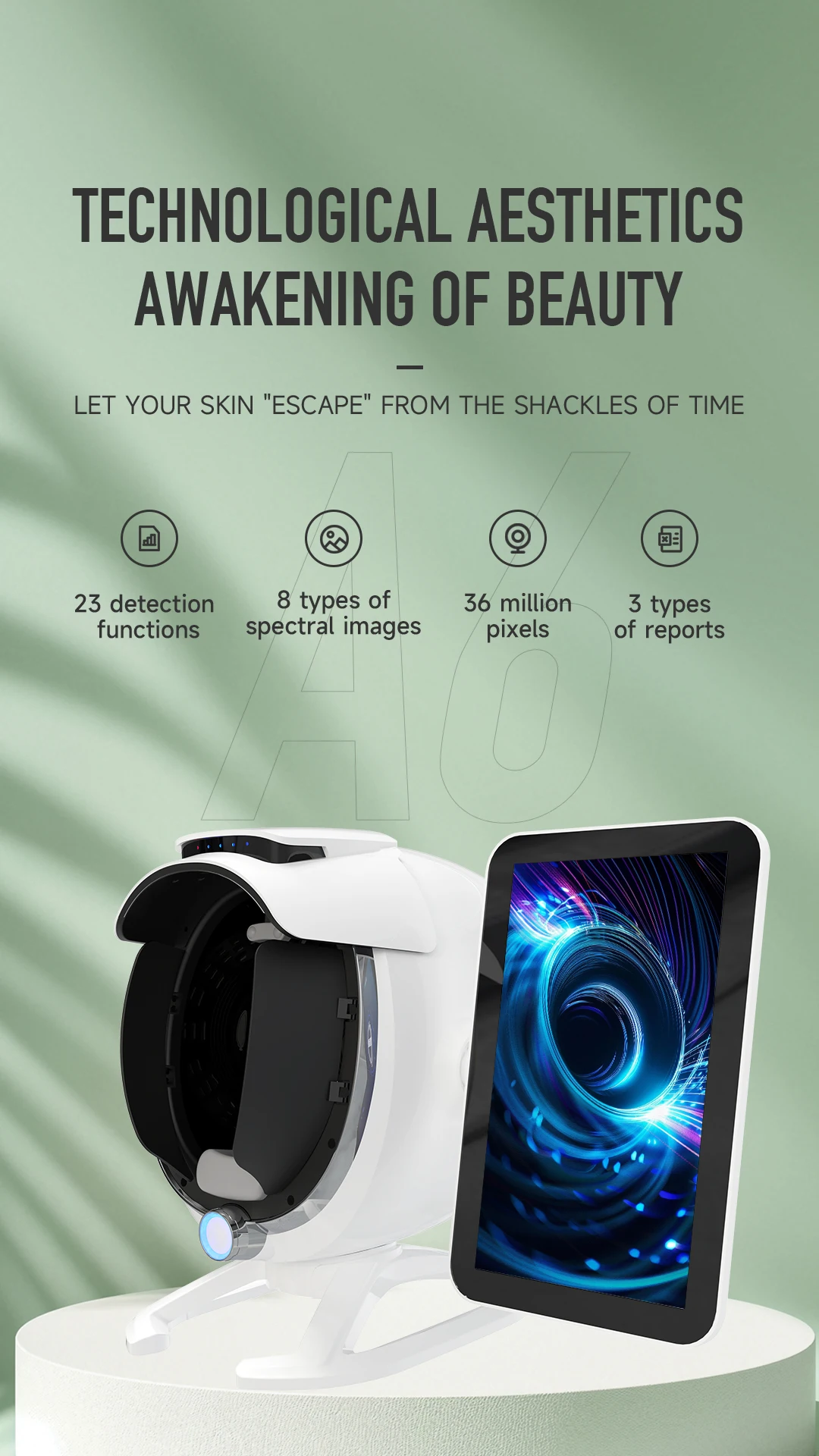 Hot Bitmoji A6 Skin Analysis AI Deep Skin Analyzer Beauty Salon Equipment