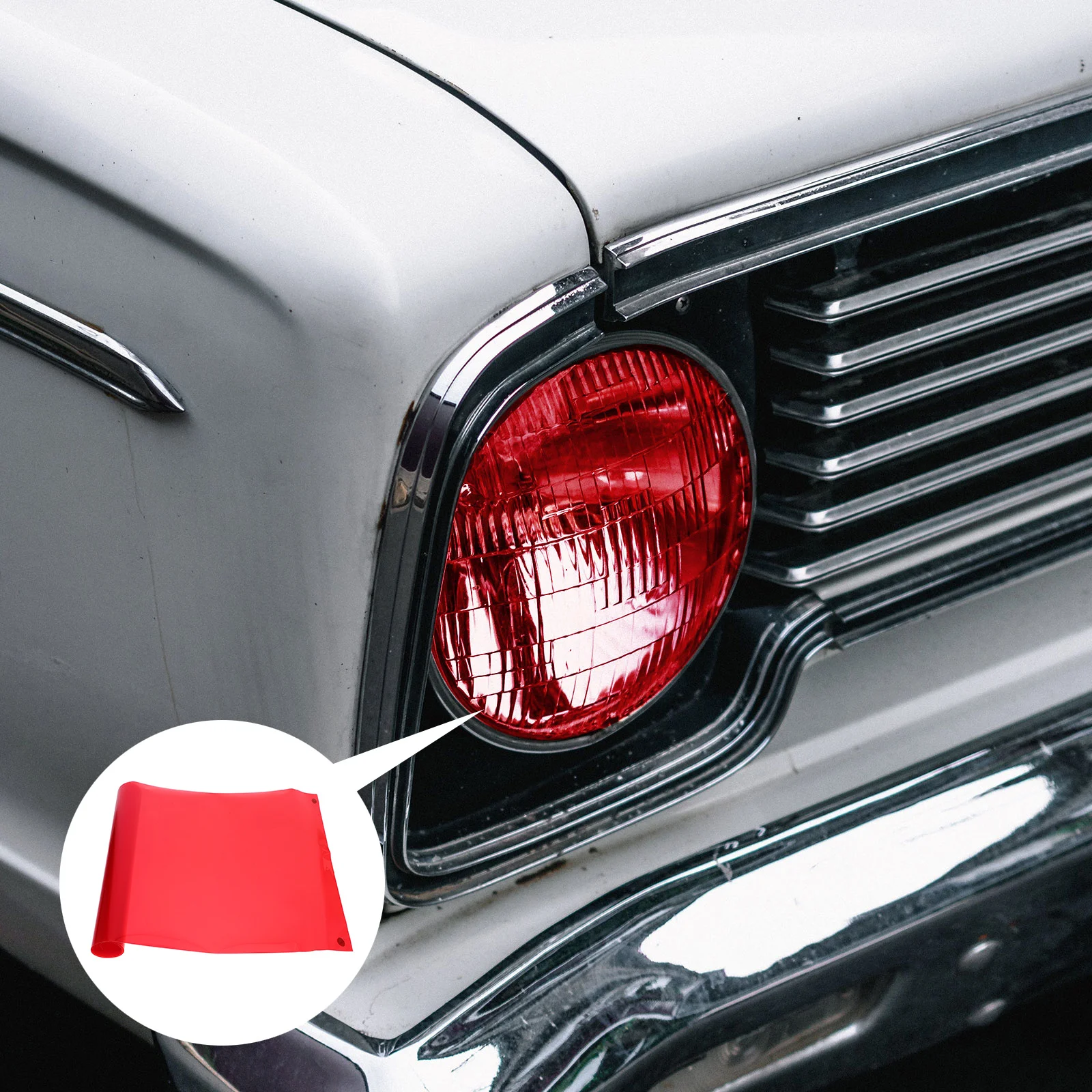 

30x120cm Headlight Tint Vinyl Film Red Self Adhesive Stretchable Water Resistant Tail Fog Light Scratch Protection Film