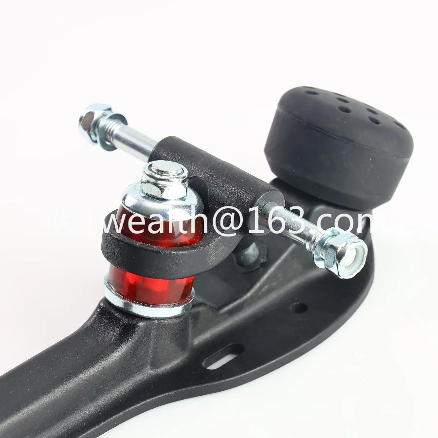 For sports or training skates, double-axis nylon roller base adjustable limiter four-wheel chassis frame