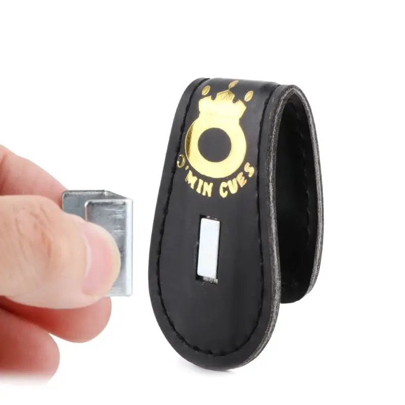 Professional Pool Billiards Accessories Leather Magnetic Billiard Chalk Holder Portable Chalk Leather Clip Powder Holder Bag