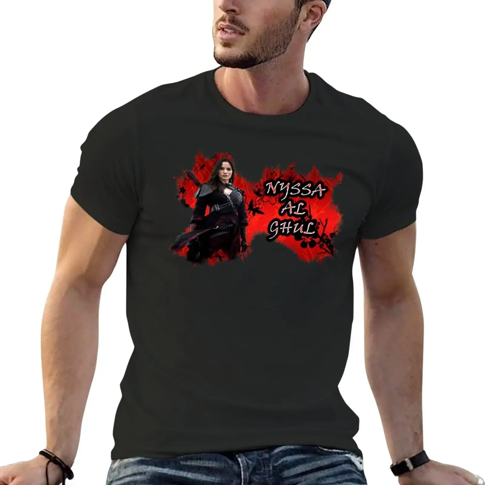 Nyssa al Ghul-Camiseta de diseño personalizado para hombre, ropa bonita lisa, camisetas de peso pesado