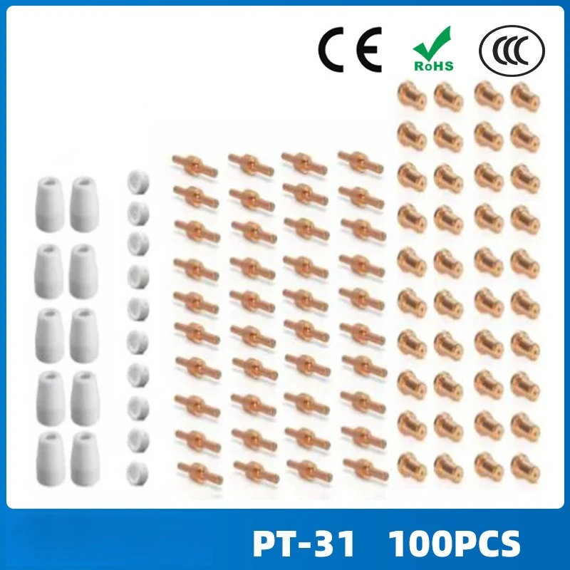 

PT31/Wenzhou 40A plasma cutting accessories LG40 electrode nozzle protective cover splitter 100PCS
