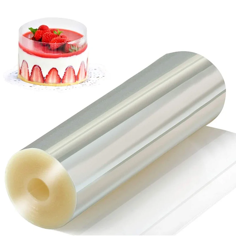 10M Mousse Cake Edge Wrap Transparent Hard Bound PET Band Cake Dessert Collar DIY Cake Decorating Tools