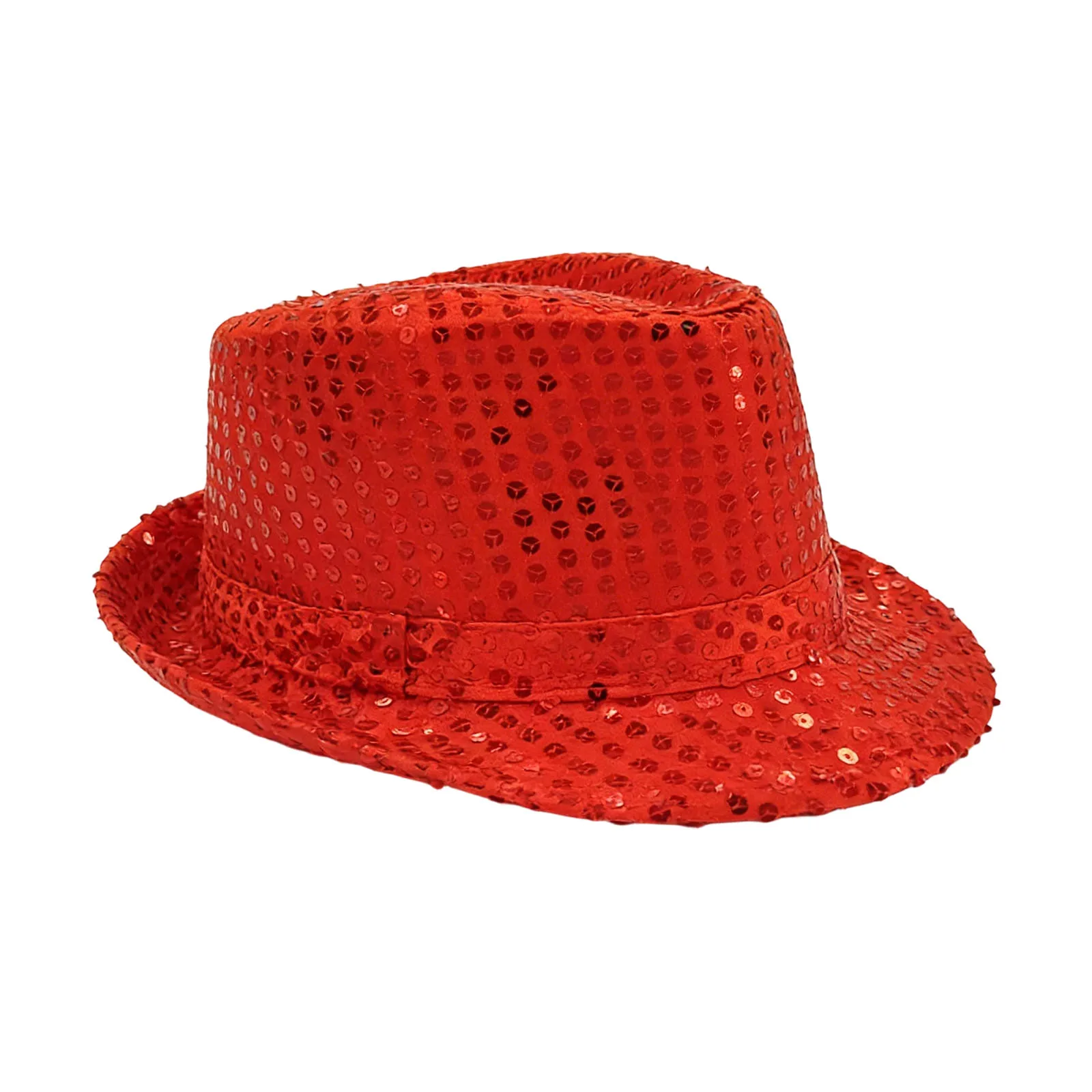 Unisex Sequins Hat Stage Dance Show Party Hip Hop Jazz Glitter Cowboy Caps Performance Costume Clown Magician Shiny Beading Hat