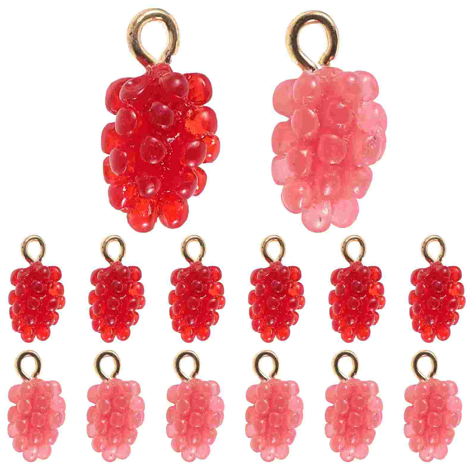 12 Pcs Grape Accessories DIY Individual Jewelry Pendants Decorative Decorations Bracelet Safe to Use Charms Resin