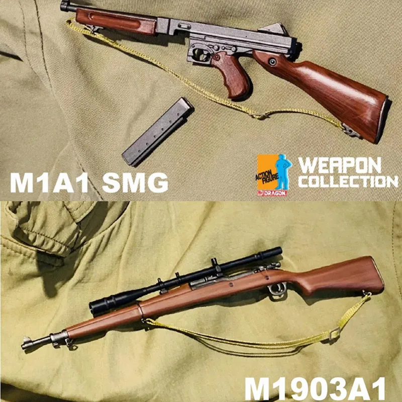 

DML 1/6 Scale Weapon M1903A1 Sniper Rifle/M1A1 SMG Gun Model 77020/77021 Action Figure Accessories Soldier Army Gifts Collection