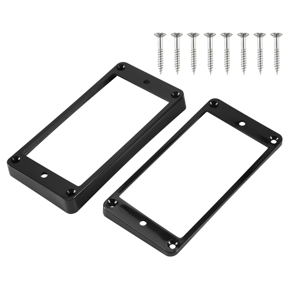 2PCS Black Curved Humbucker Pickups Frame Mounting Rings for Electric Guitar