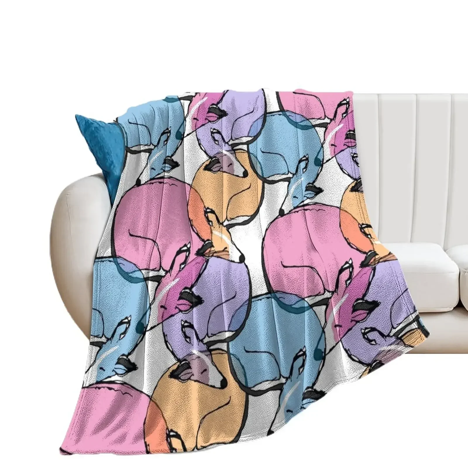 

Soap bubbles! No, wait, whippets :) Throw Blanket Beach Vintage warm for winter Blankets