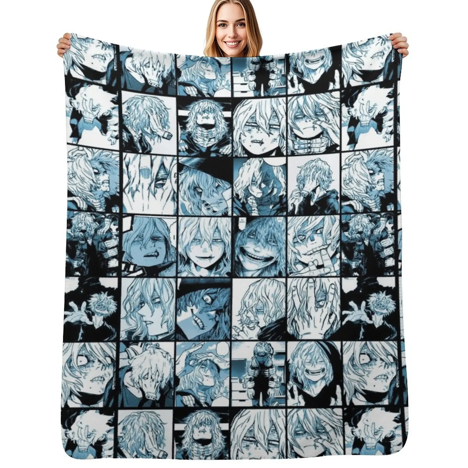 

Shigaraki Collage (color version) Throw Blanket Hair Shaggy Soft Beds Soft Plush Plaid Blankets