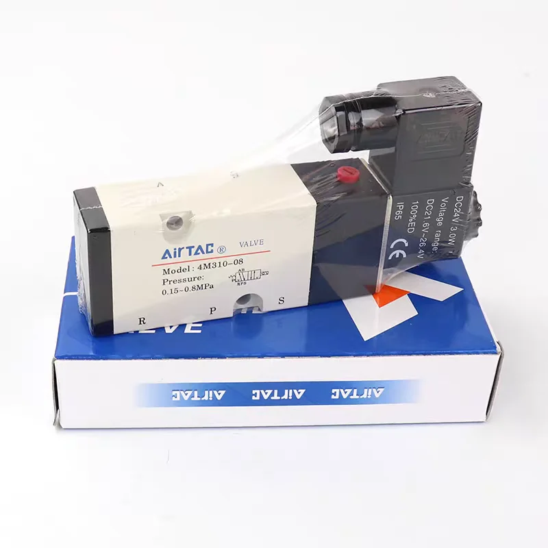 Электромагнитные клапаны 1/4 дюйма bsp 1/8 дюйма 3/8 дюйма 1/2 дюйма 5-ходовые 5/2 пластинчатые клапаны 4M210-08B 4M310-10B 4M410-15 4M110-06 4M220-08