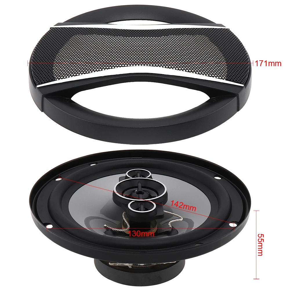 2pcs TS-A1696S Car HiFi Coaxial Speaker Vehicle Door Auto Audio Music Stereo Full Range Frequency Speakers for Cars