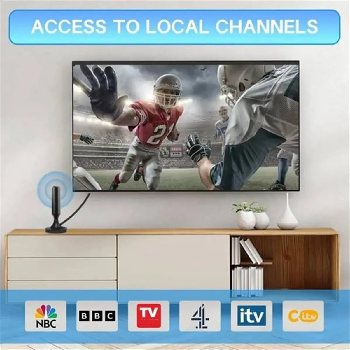 RECOMMENDATION  4K Smart TV Antenna with Amplifier 800+ Miles Range DTMB DVB-T ISDB-T Etc. Indoor/Outdoor Car with Magnetic Base