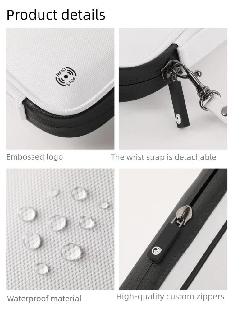 Travel Passport Wallet RFID Blocking Waterproof Card Organizer Bag with Wrist Strap for Men Women Documents Tickets