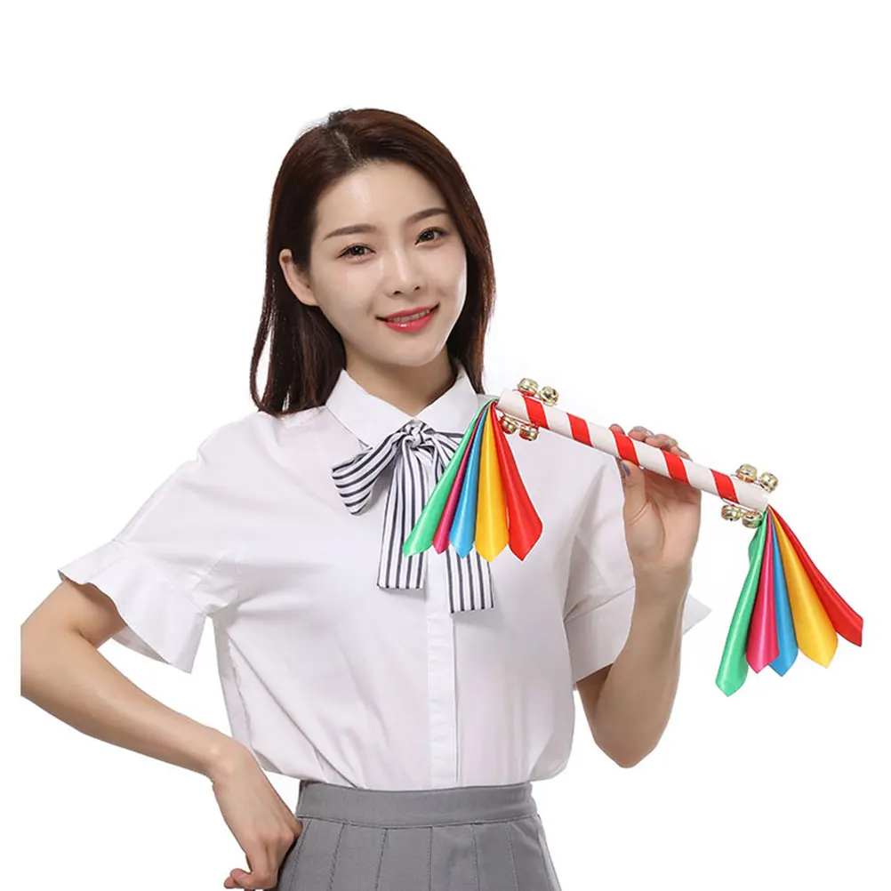 

2pcs Cheerleading Props Shiny Cloth With Smooth Ring Eye-Catching Colors Portable Handle For Sports Stage Performance Dance Team