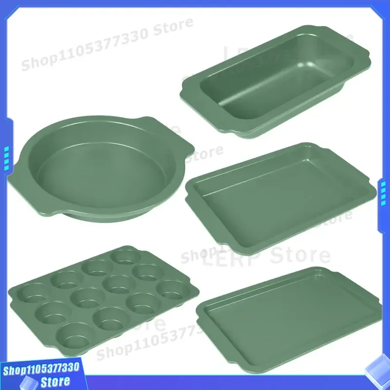 Non Stick Carbon Steel Cake Molds Baking Pans For Bread Brownie Cupcake Muffin Household Kitchen Utensils Bakeware Tools