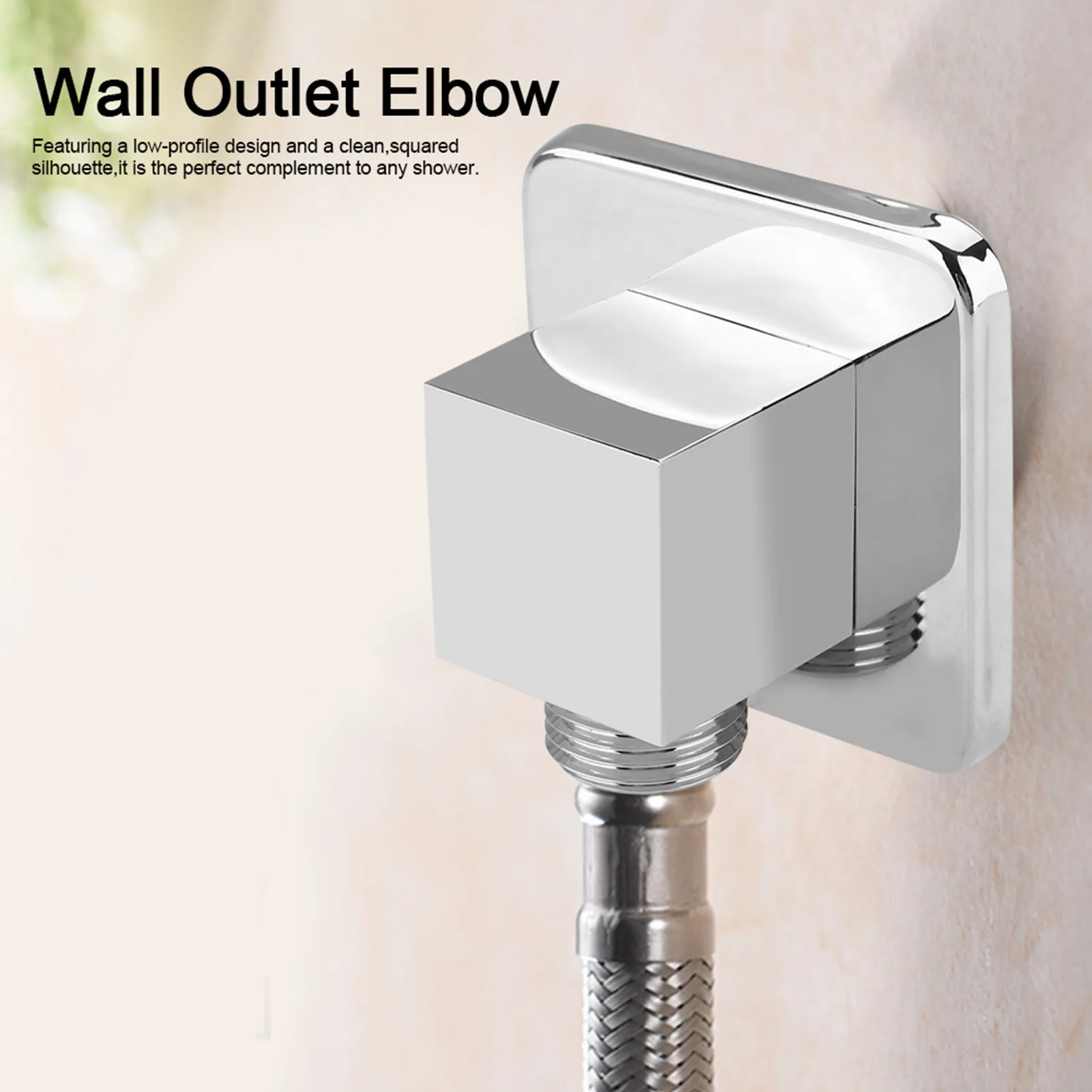 Angle Valve Wall Mounted Hardware  Brass Chrome Finish  Hand Shower Outlet Elbow Angle Valve  Wall Mounted