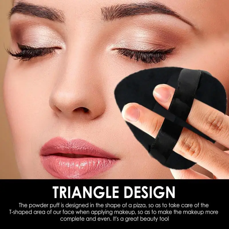 Esponja de maquillaje triangular para mujer, miniesponja facial Suave de maquillaje, lavable, herramienta de maquillaje ligera