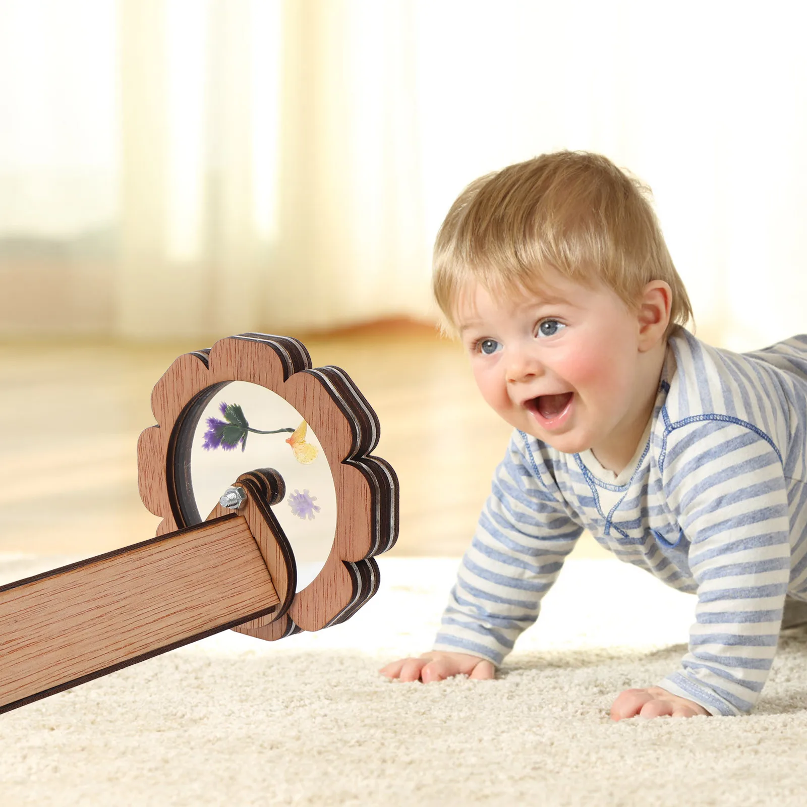 

Детский калейдоскоп, деревянная детская развивающая игрушка, портативный подарок для визуального развития для ребенка, вращающийся дизайн «сделай сам», головоломка