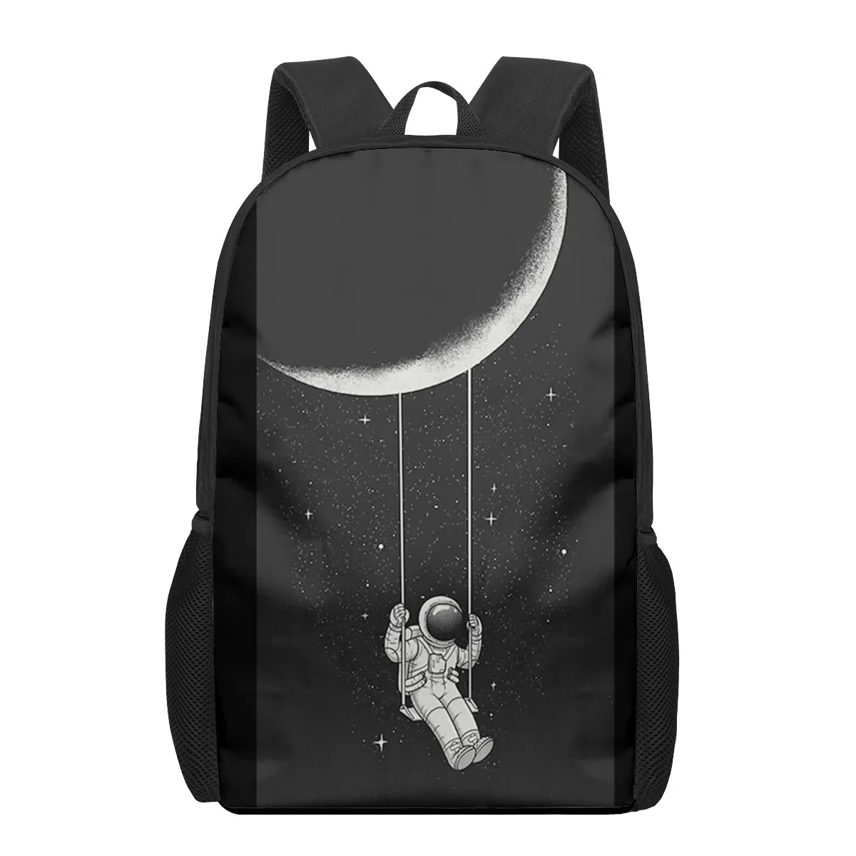 Criatividade Espaço Astronauta Bolsa para Crianças, Universo Bolsas escolares para meninos e meninas, Mochilas 3D Print, Jardim de Infância Mochila para homens