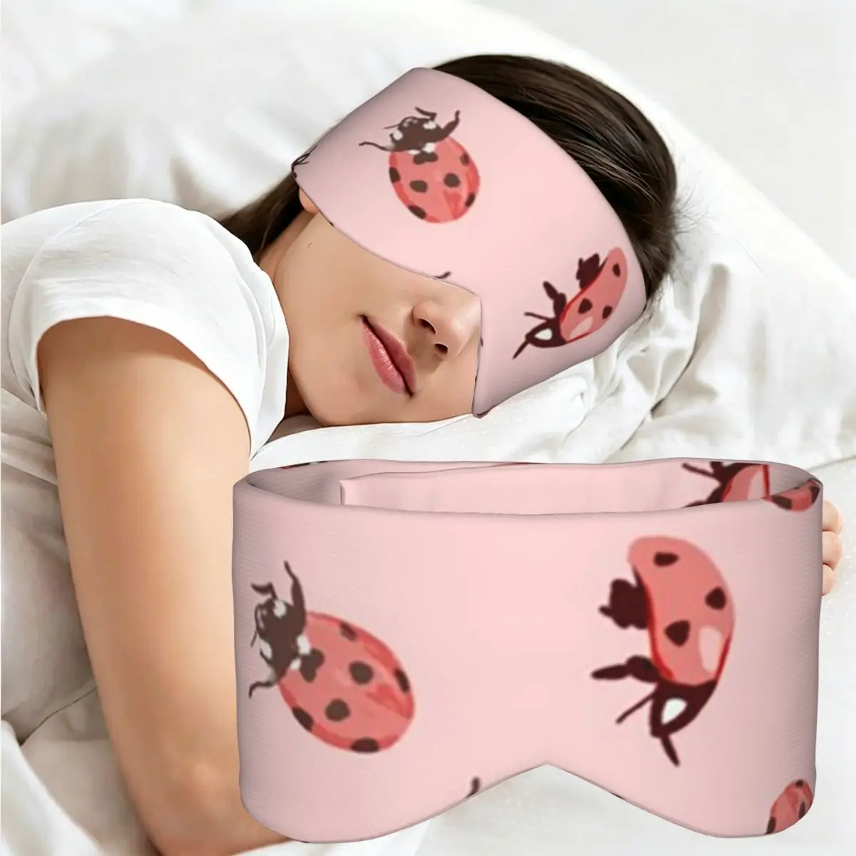 Cute Ladybug Pattern Whimsical Insect sleep eye mask Portable Eye Cover for Girls Boys Home Sleeping Party Eyeshade eyepatch