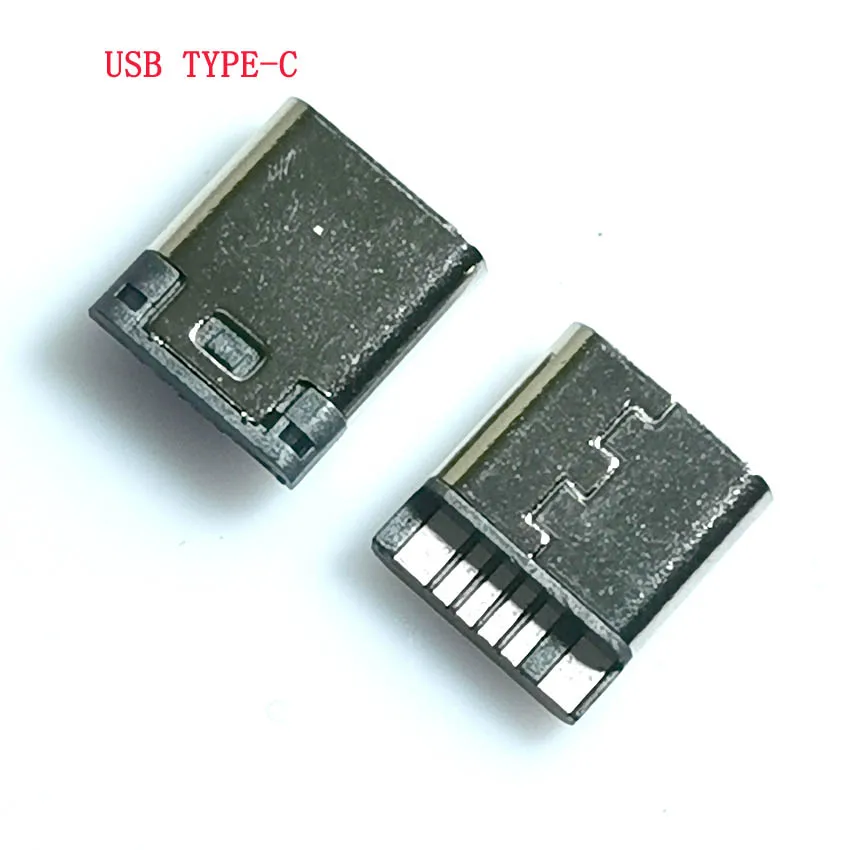 5PCS USB Type-C Welding Wire Type Female Base 2Pin/6pin Short Body 10.0 Simple Model