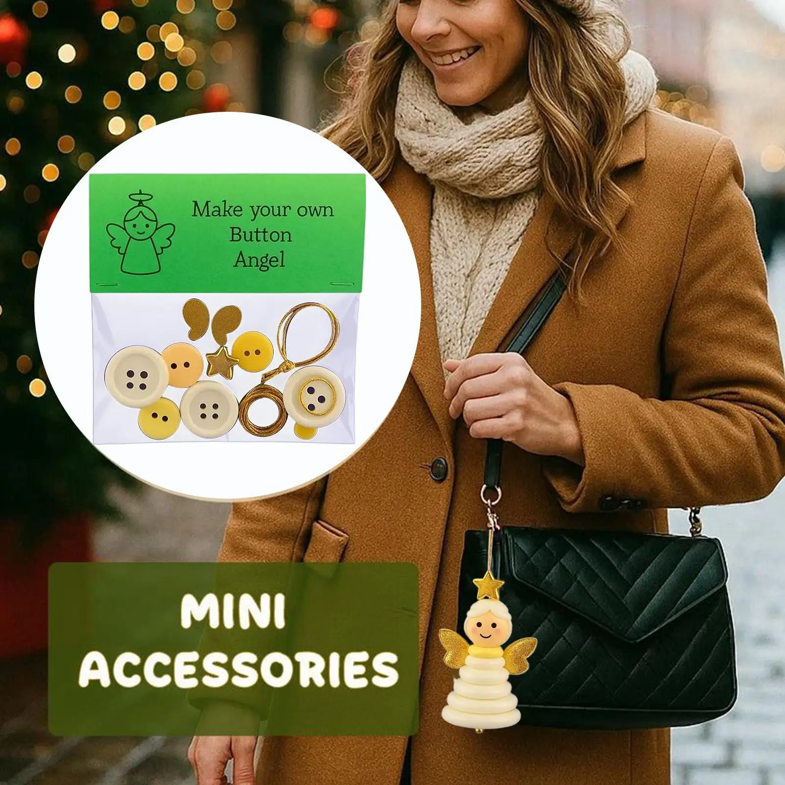 لتقوم بها بنفسك عيد الميلاد زر حلية عدة اليدوية ثلج سانتا كلوز الحرفية مجموعة زينة شجرة عيد الميلاد 2025 عطلة مهرجان الهدايا