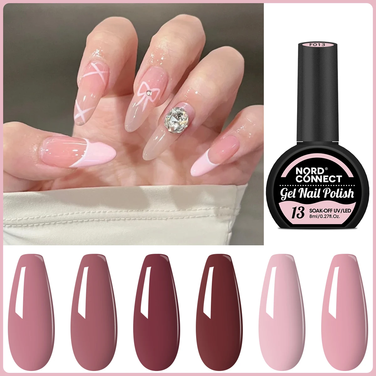 مجموعة طلاء أظافر جل نصف دائرية مكونة من 6 قطع - ألوان زاهية للربيع والصيف، مجموعة فنية أظافر LED شبه دائمة قابلة للتقشير مع P #4