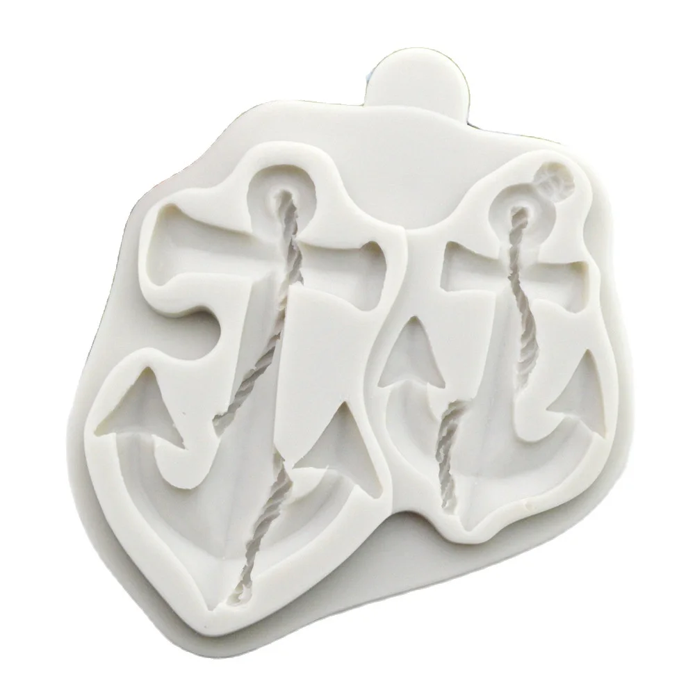 Pirate Anchor Rudder Silicone Mold Ship Rope Fondant Cake Sugarcraft Decorating DIY Tools Pastry Chocolate Cupcake Baking Moulds