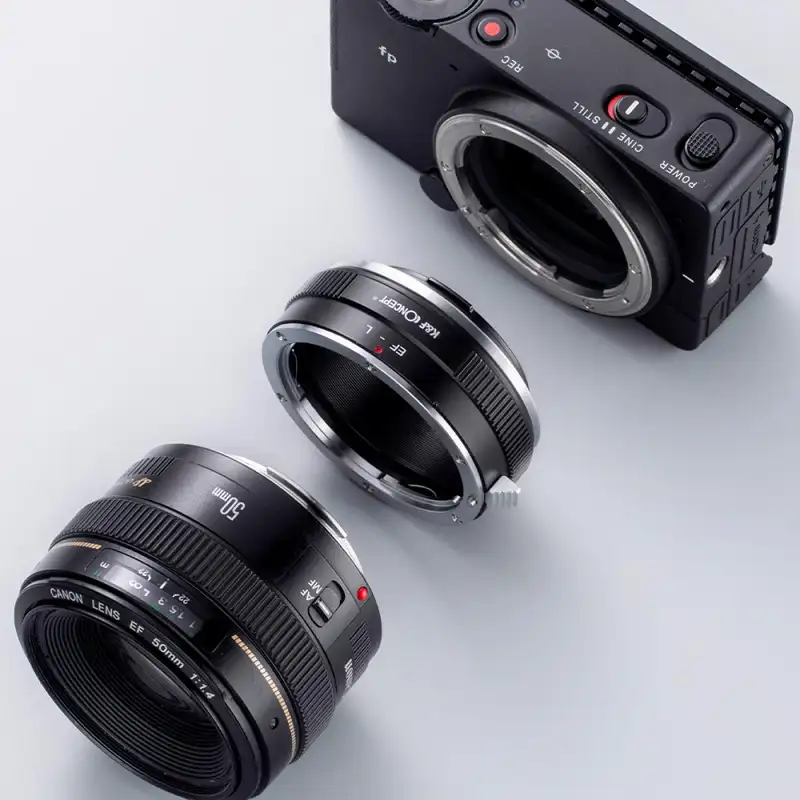 K&F CONCEPT EF-L Manual Focus Lens Mount Adapter for Canon EOS EF EF-S Lens to Sigma Leica TL CL Panasonic L Mount Camera Body - Image 3