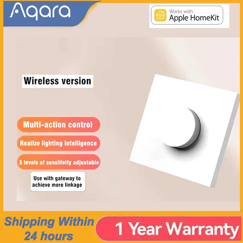 

aqara wireless switch Aqara Smart Dimmer Switch H1 Wireless Rotary Switch Intelligent Adjustment Light Brightness Zigbee 3.0