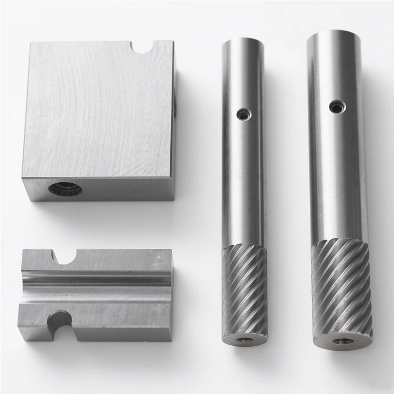 Custom Precision Machined Stainless Steel Fixture Components: Locating Blocks & Knurled Dowel Pins Fabrication Service