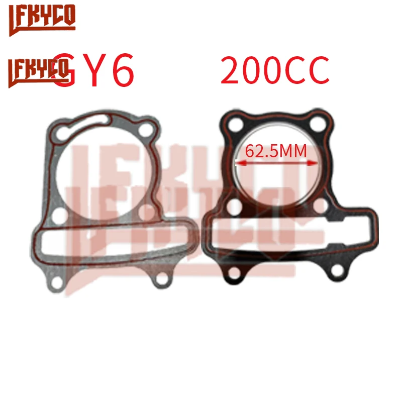 Motorcycle for GY6 CG200 125CC 200CC 50CC 60CC 80CC 100CC Pit Bike Cylinder Head Gasket Kit Set Moped Scooter Equipments Parts